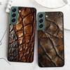 Чехол для телефона под крокодилью кожу для Samsung Galaxy S22 S25 Ultra S21 S10 Plus S26 Edge S20 S23 S24 FE Чехол Силиконовый Мягкий ТПУ Прозрачный