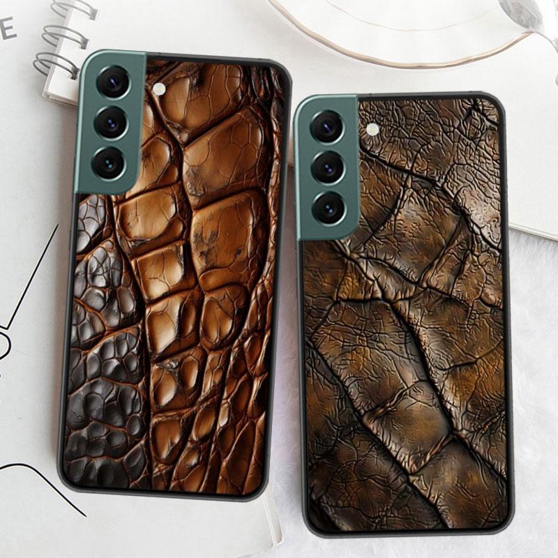 Чехол для телефона под крокодилью кожу для Samsung Galaxy S22 S25 Ultra S21 S10 Plus S26 Edge S20 S23 S24 FE Чехол Силиконовый Мягкий ТПУ Прозрачный