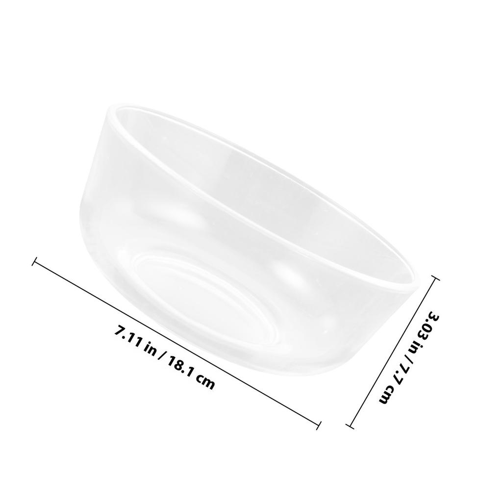 1Pcs 6 Inch Clear Glass Bowl Multi Use Salad Fruit Dessert Serving Bowl Wide Rim Ergonomic Design for Parties Patio Poolside