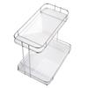Desktop Storage Rack Iron Acrylic 2 Tier Thickened Multifunctional Countertop Shelf Organizer for