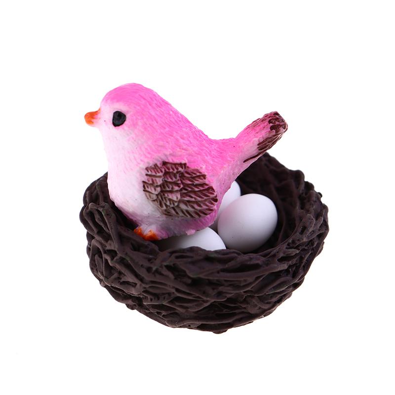 4шт мультфильм красочная летающая птица воробей маленькая статуя миниатюрная фигурка орнамент