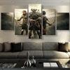 Рамка из 5 шт. HD печать, большие свитки Elder Scrolls, игровая картина, холст, настенная художественная картина, украшение дома, гостиная, холст, картина без рамки