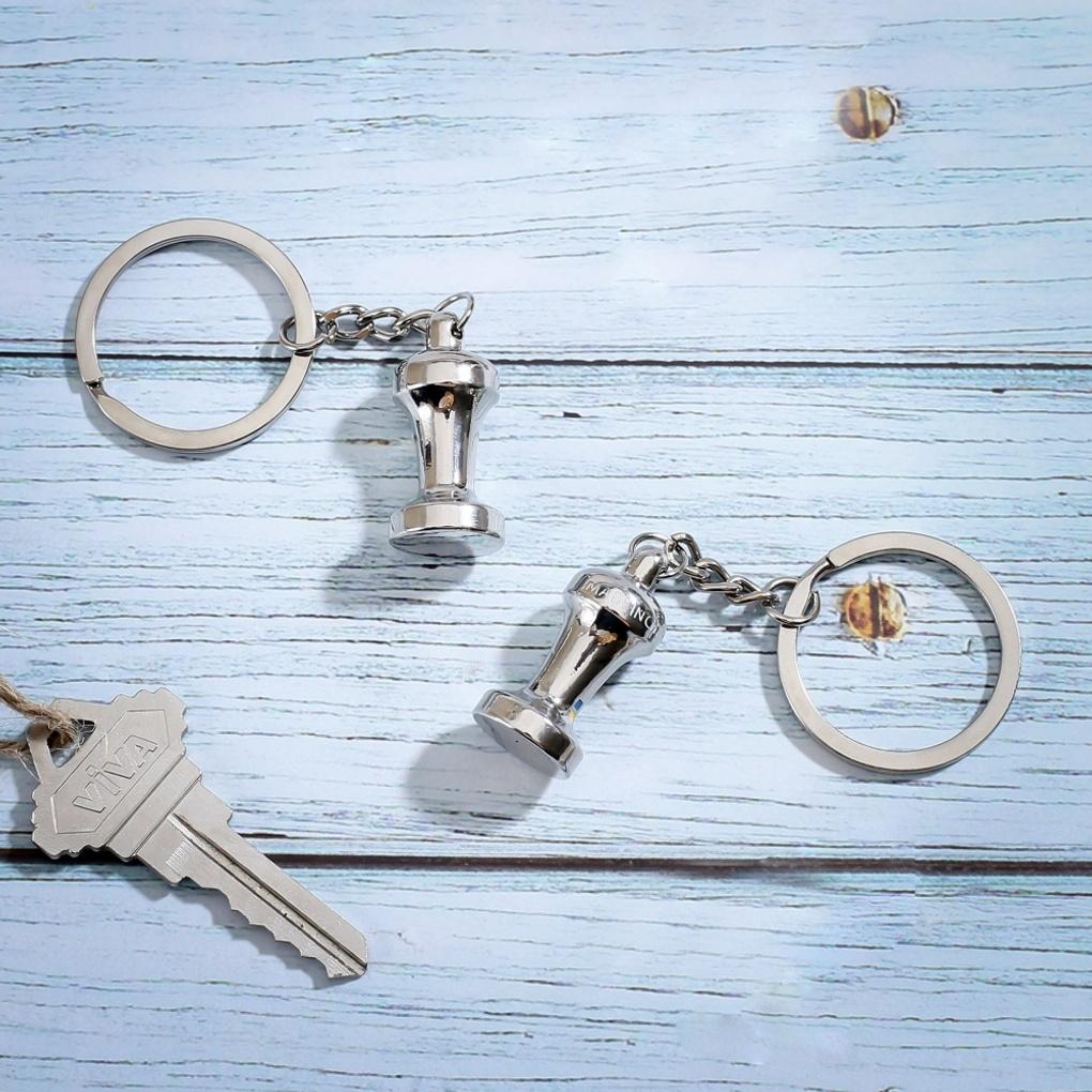 Coffee Temper Keychain 2-piece set (silver) car keychain