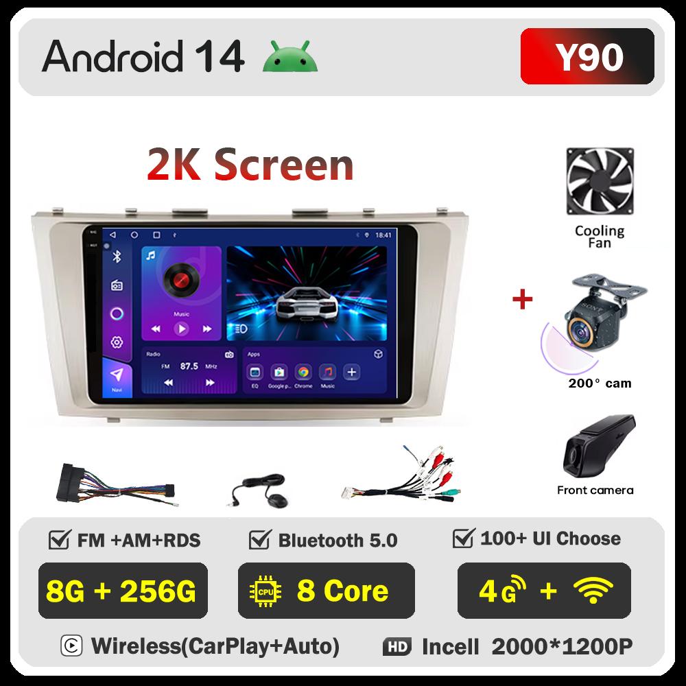 Android 14 для Toyota Camry 40 50 2006-2011 Автомобильный радиоплеер стерео головное устройство автомобильные мультимедийные интеллектуальные автомобильные системы без 2din