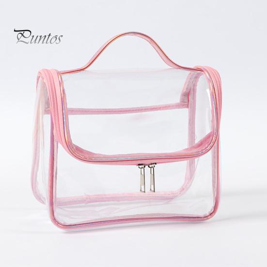 Cosmetic Bag Ins Style PVC Transparent Durable Waterproof Spacious Makeup Bag for Travel Storage Accessories