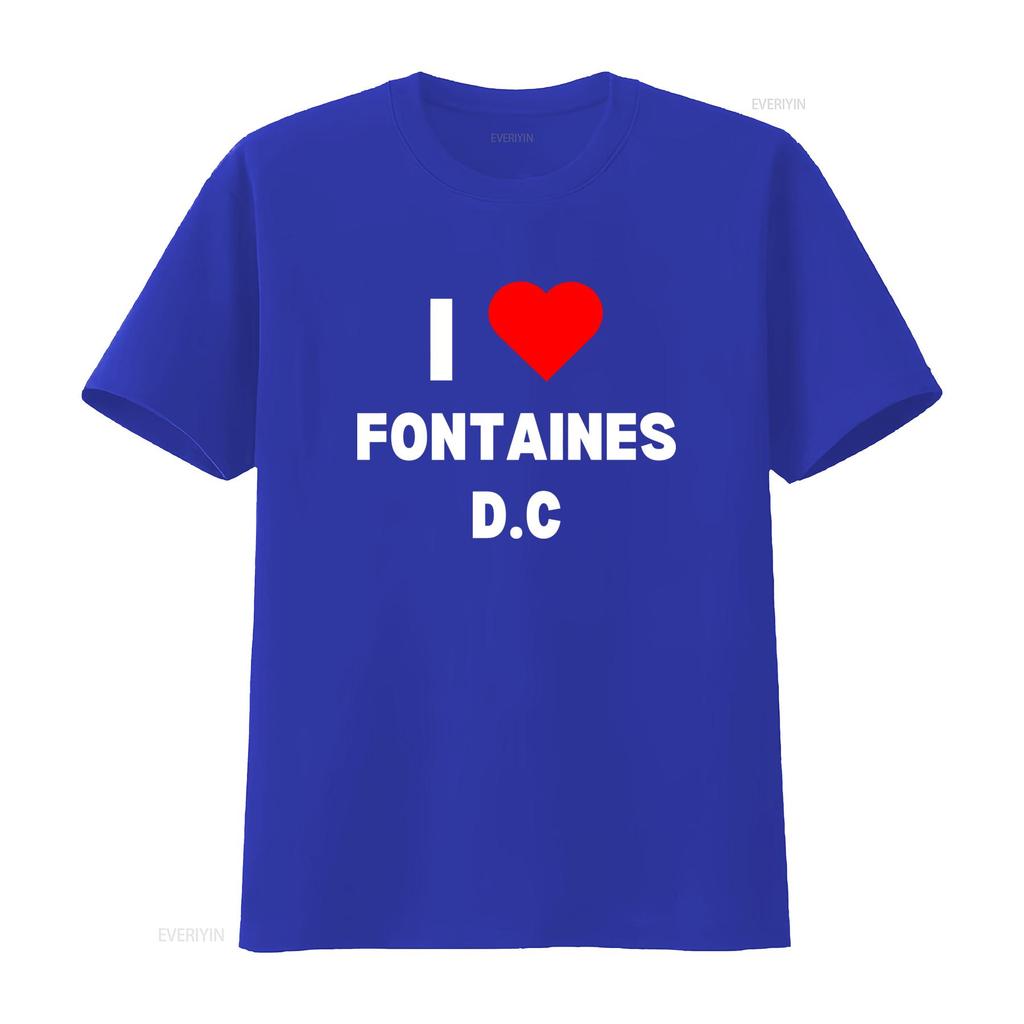 Стильная футболка I Heart Fontaines D C Indie для модных людей винтажная стирка мужская эластичная дышащая