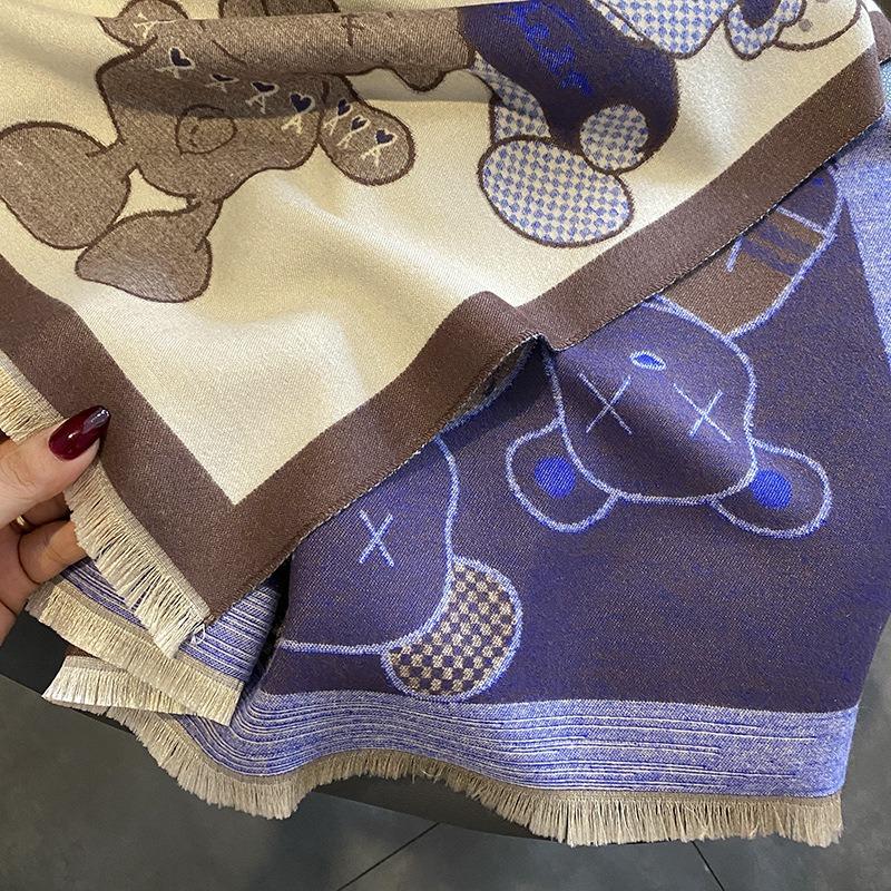 Жестокий медведь рекомендует мягкий женский шарф-шаль из имитации кашемира, осенне-зимний, универсальный, теплый