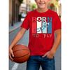 European sizes Boys' football-themed T-shirt, with a comfortable and creative design, is the ideal choice for short-sleeved summer casual wear