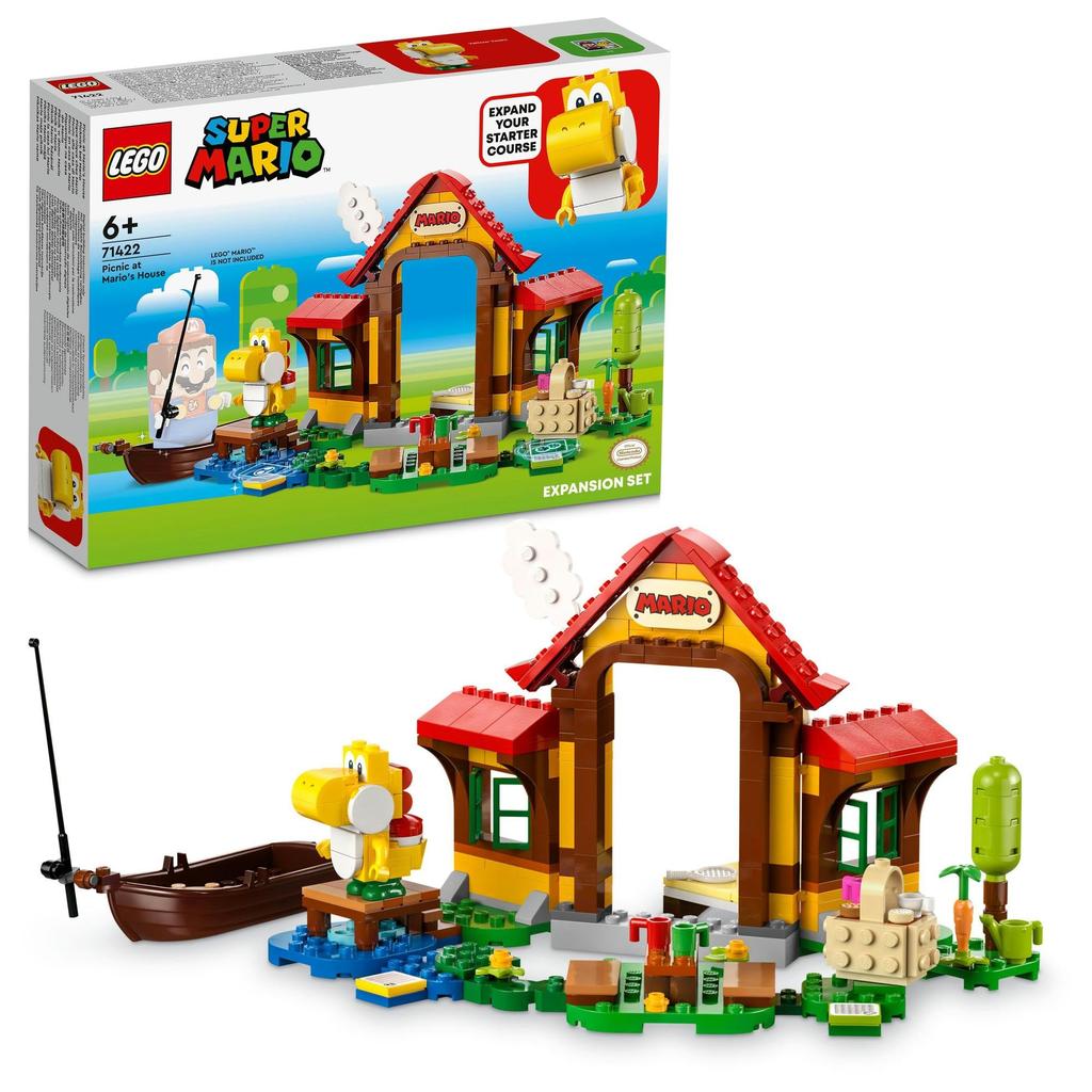 LEGO Super Mario Mario House Picnic 71422 Игрушечный блок Настоящее приключение для мальчиков и девочек от 6 лет и старше
