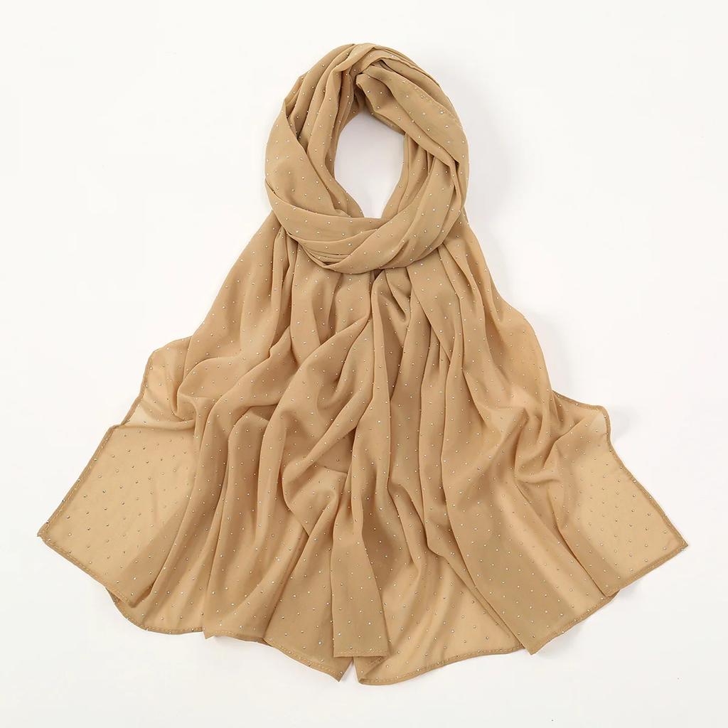 Летний шифоновый шарф с цветочным принтом - Шаль со звездным принтом Защита от УФ-лучей Однотонная Богемная повязка на голову для женщин