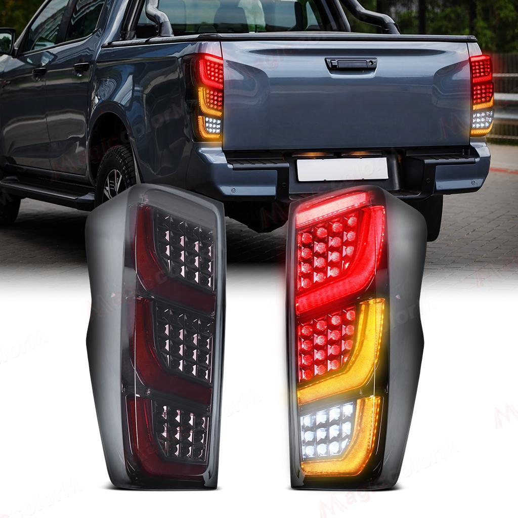 1 пара светодиодной сборки задних фонарей для автомобиля Isuzu Dmax D-max 2021 2022 2023 2024 Задний указатель поворота, стоп-сигнал, фонарь заднего хода, задний фонарь 12 В