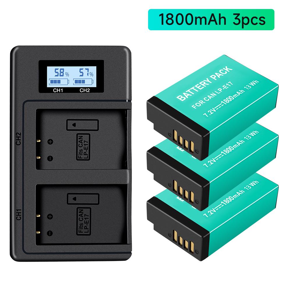 PALO LP E17 LP-E17 аккумулятор для камеры + зарядное устройство для ЖК-дисплея для камер Canon EOS 200D M3 M6 750D 760D T6i T6s 800D 8000D Kiss X8i