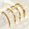 1 шт. Изысканный браслет-цепочка со звеньями из нержавеющей стали 304 с покрытием из 18-каратного золота, ручная работа, для женщин, подарок 17 см(6,7") длинный