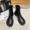Autumn and Spring Women's Boots Women's Short Boots Ankle Boots Rear Zipper Leather Boots Chelsea Boots Single Boot