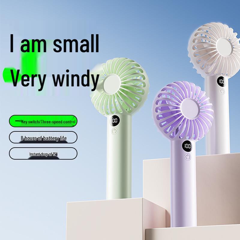 Rechargeable Mini Handheld Fan with USB Charging and Long Battery Life