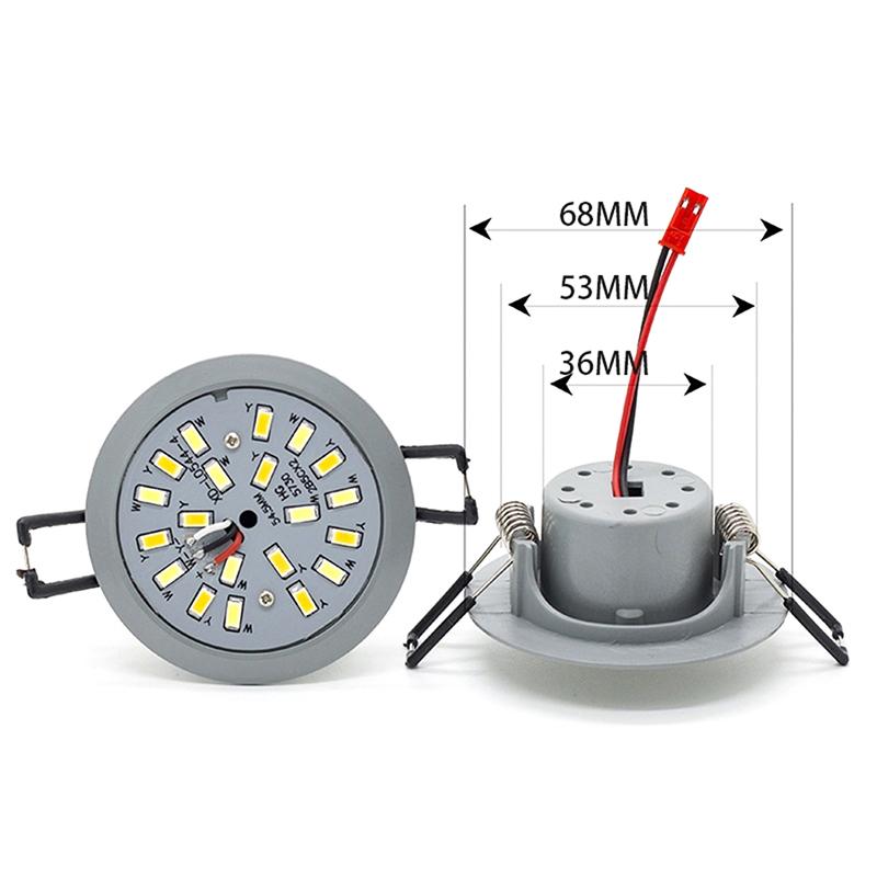 Светодиодный точечный светильник 5 Вт 220 В Встроенный световой стакан Светодиодная лампа Прожектор Двойной круглый Потолочный Встраиваемый Зонтик Светодиодная кукурузная лампа