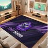 Melbourne Storm Personalized Crystal Velvet Carpet, Customized Name Text Soft Anti‑Slip Rug for Living Room Bedroom