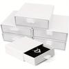 5 Pieces Cardboard Jewelry Box, 3.5 3.5 1.18 Inches (9 9 3 Cm) Bulk Small Box with Lid for Necklace