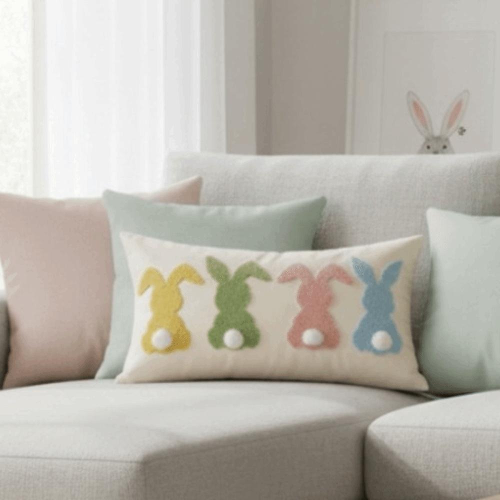 Three-dimensional Design Throw Pillow Cover Embroidered Waist Cushion Cover Pillowslip Sofa