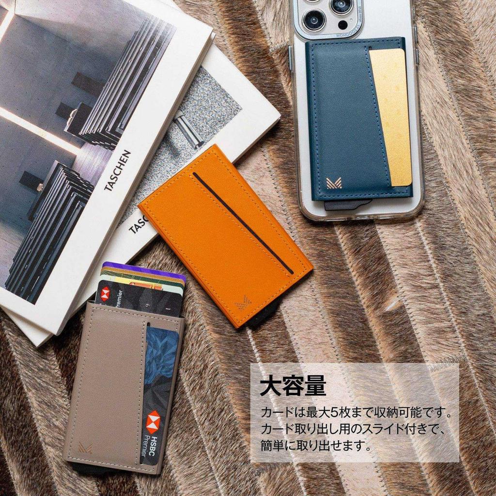 MagSafe Compatible Card Magsafe Card Storage Artificial Thin Card Card Holder with Various LUCID REFINED CARD Elephant Gray [MONOCOZZI] Case,