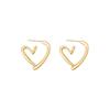 S925 Silver Needle Elegant Gap Heart Earrings for Women - Luxury Niche Design