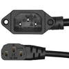 Сетевой шнур C13 на C14 для монтажа на панель, 90 градусов, IEC 320 C13 (розетка) на C14 (вилка), удлинитель для монитора, компьютера