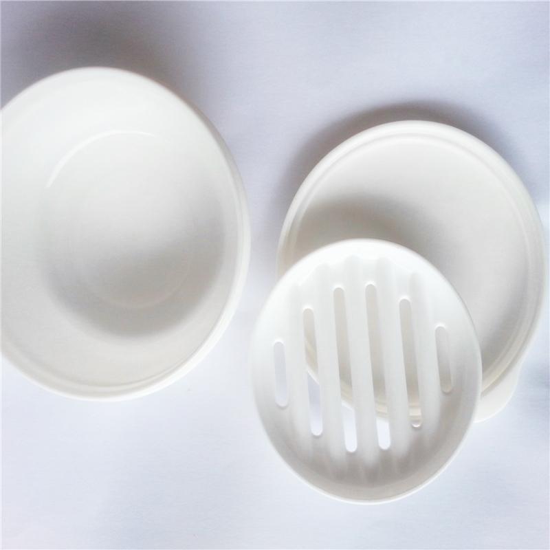 Portable Round Soap Dishes Plastic Soap Container With Lid Leak-Proof Drain Soap Box Holder For Home Traveling Outdoor Hiking Camping Gym