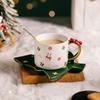 High-looking Christmas Gifts Ceramic Exquisite Coffee Cup with Spoon Girl Creative Cartoon Ins Cute