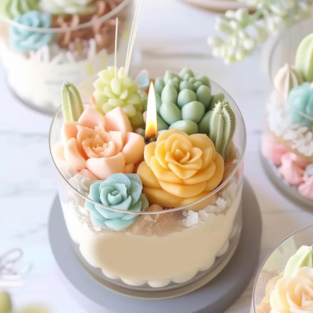 9/10 шт. 3D силиконовые формы для изготовления свечей и эпоксидные смолы художественные реалистичные формы для литья в виде кактусов