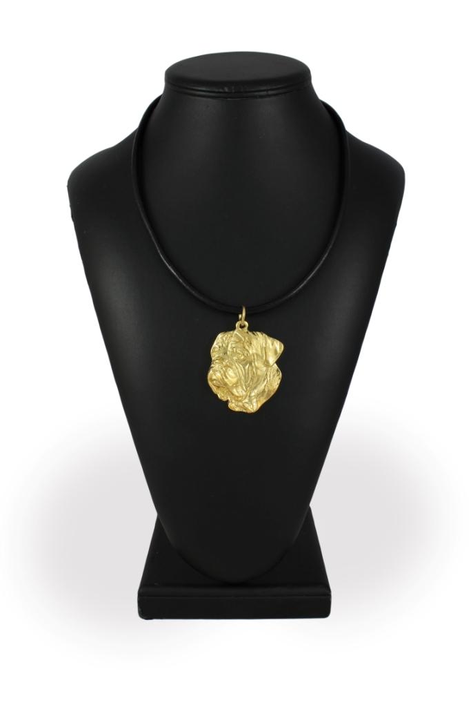 Dogue de Bordeaux, French Mastiff - necklace with a dog in a gift box, gold-plated pendant for a dog lover, striking jewelry by Art-Dog