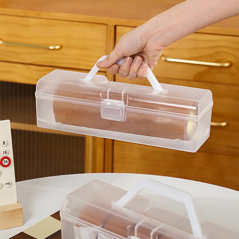 Хлебница с ручкой, многоразовый пластиковый контейнер для хлеба, держатель для тостов, органайзер для выпечки, коробка для хранения рулетов для холодильника дома