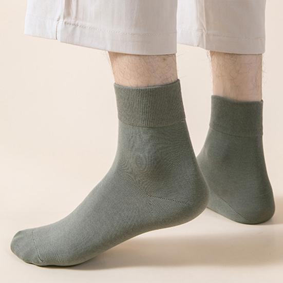 1 пара хлопковых носков унисекс средней длины без запаха, однотонные, высокая эластичность, противоскользящие, дышащие, мягкие