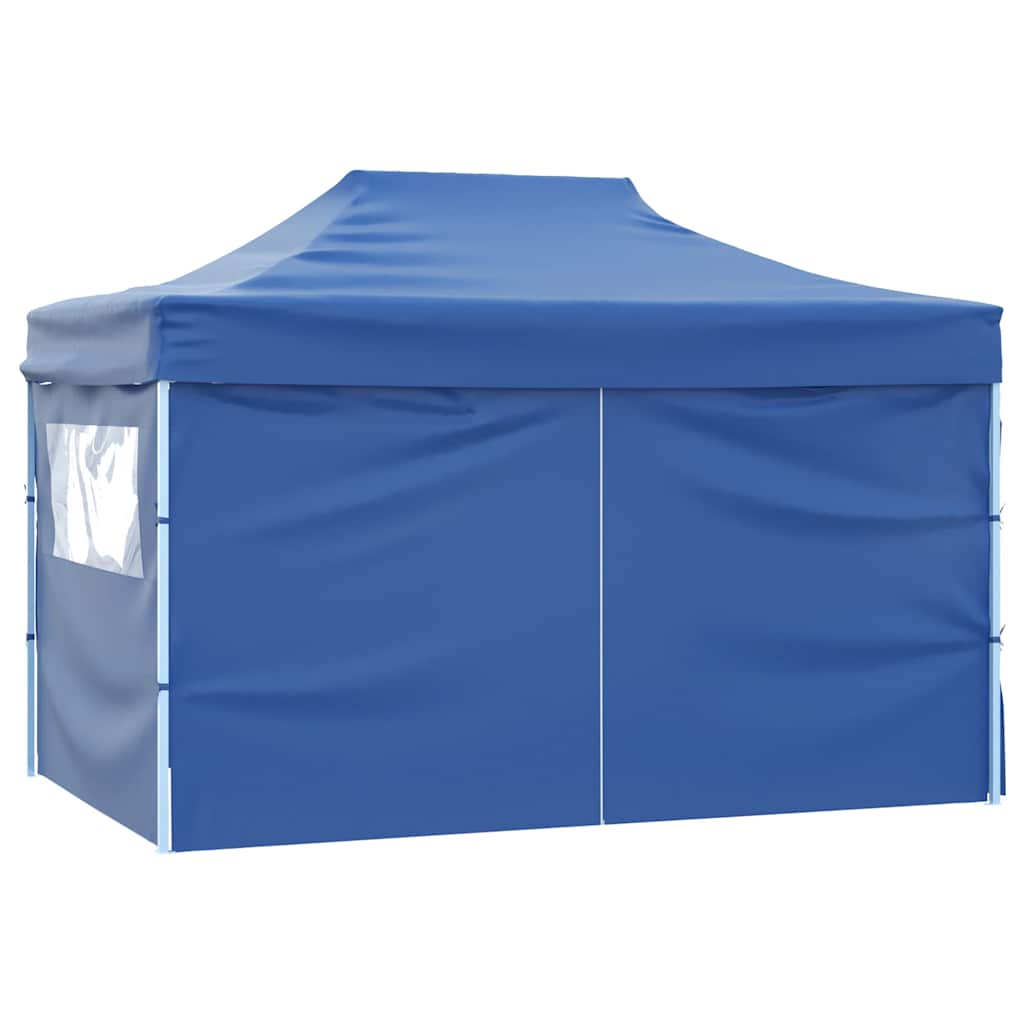 Professional Foldable Party Tent with 4 Side Walls 3*4 m Steel Blue