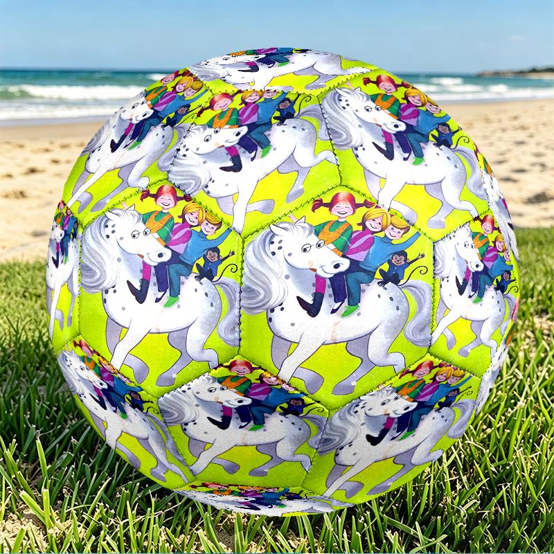 Pippi Longstocking Print Size 5 Soccer Ball, PU Wear Resistant Football for Match Training and Daily Practice, Birthday Gift for Soccer Fans