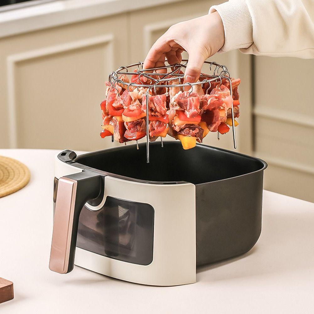 Подставка для шампуров из нержавеющей стали для фритюрницы, держатель для шампуров на 12/24 струны, новая игла для выпечки