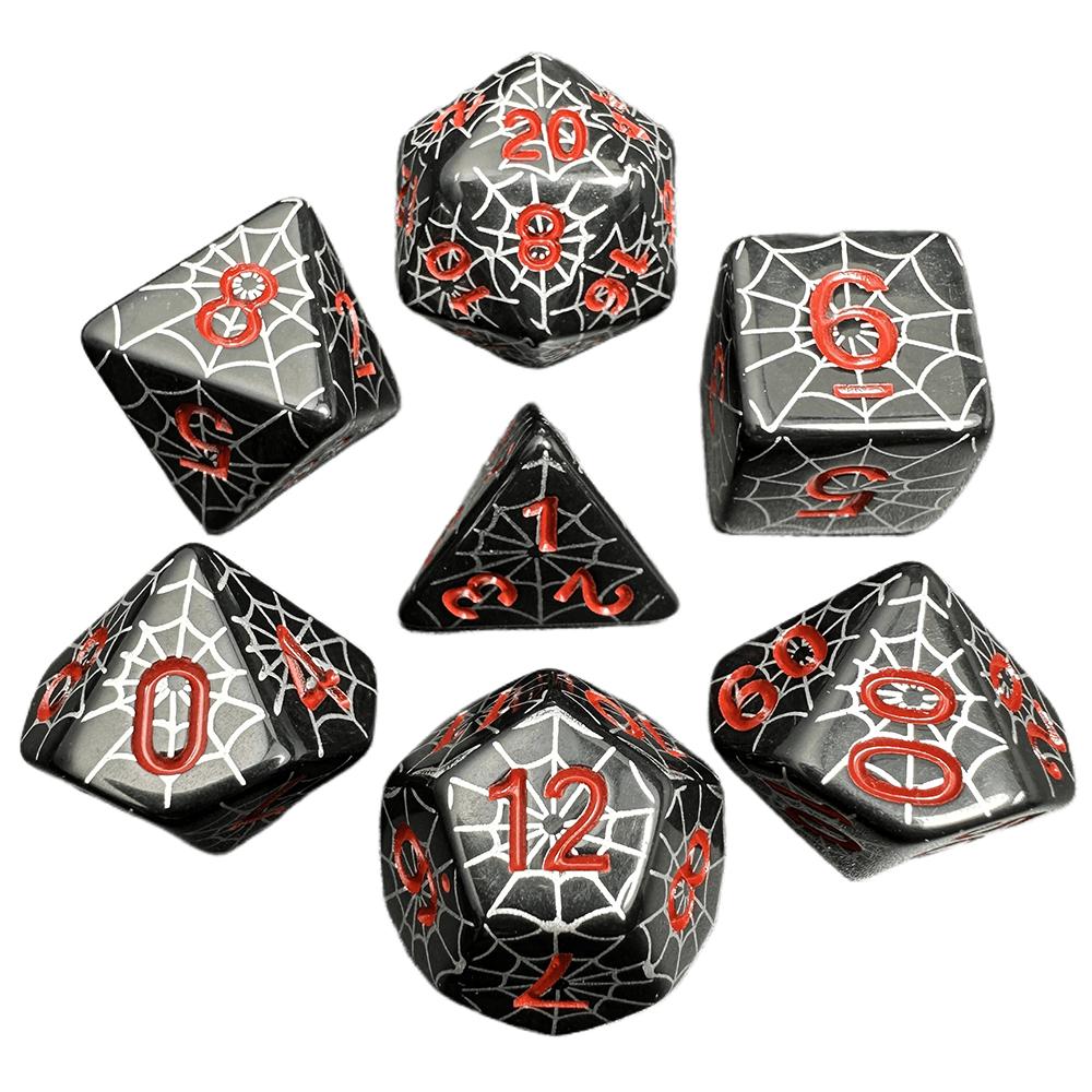 Кости в виде паутины на Хэллоуин, 7 шт., модные игральные кости для игры Dungeon and Dragon DND TRPG