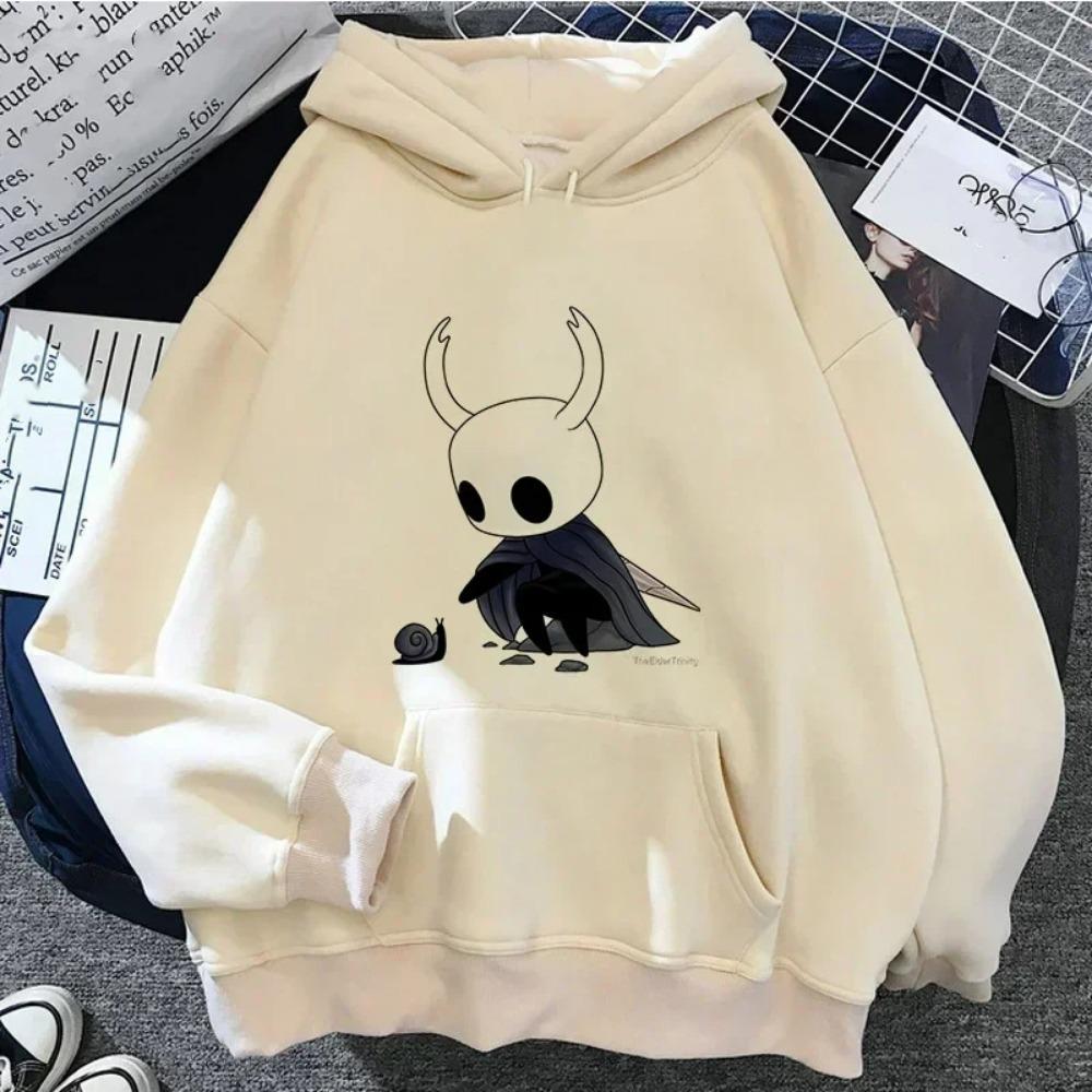 Худи с принтом Hollow Knight Мужское Женское Модное Оверсайз С длинным рукавом Пуловер Детские Худи Толстовка