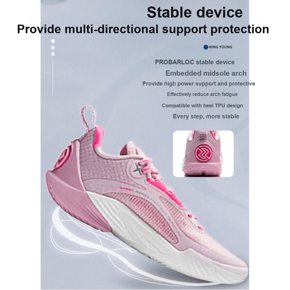 Баскетбольные кроссовки Li Ning Kids Flash 10, детские кроссовки Light-Cherry-Blossom YKBT115-3