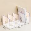 Plastic Desktop Organizer with 4 Vertical Compartments for Books and Magazines