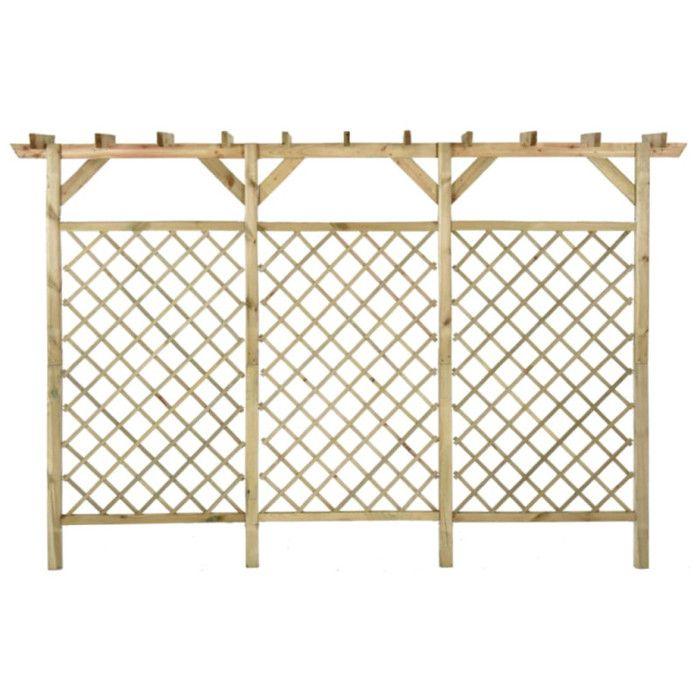 Mesh Fence - vidaXL - 300 X 50 X 200 Cm - Impregnated Pine Wood - Privacy and Security - Elegant Design