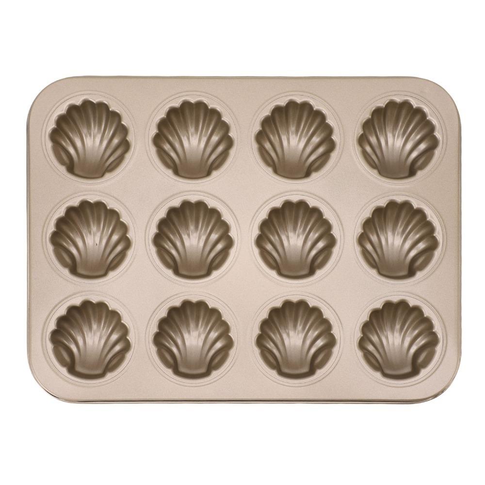 Carbon Steel Cookie Tray Heat Resistant Madeleine Mold Cake Pan Shell Shaped Mold Desserts