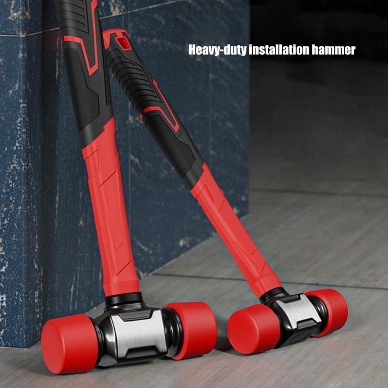 Антивибрационные резиновые киянки молоток с эргономичной рукояткой для укладки плитки, деревообработки и установки колышков для палатки