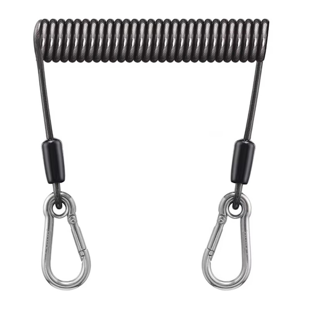 Lockable Climbing Buckle Rope Safety Rope Retention Fishing Rope Fishing Coiled Lanyard  Outdoor