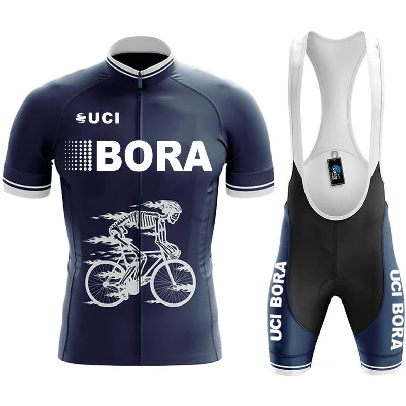 Командная футболка Мужские велосипедные штаны с гелем UCI BORA Комплект одежды Футболки Мужская Блузка Летняя одежда 2026 Одежда для горного велосипеда Mtb