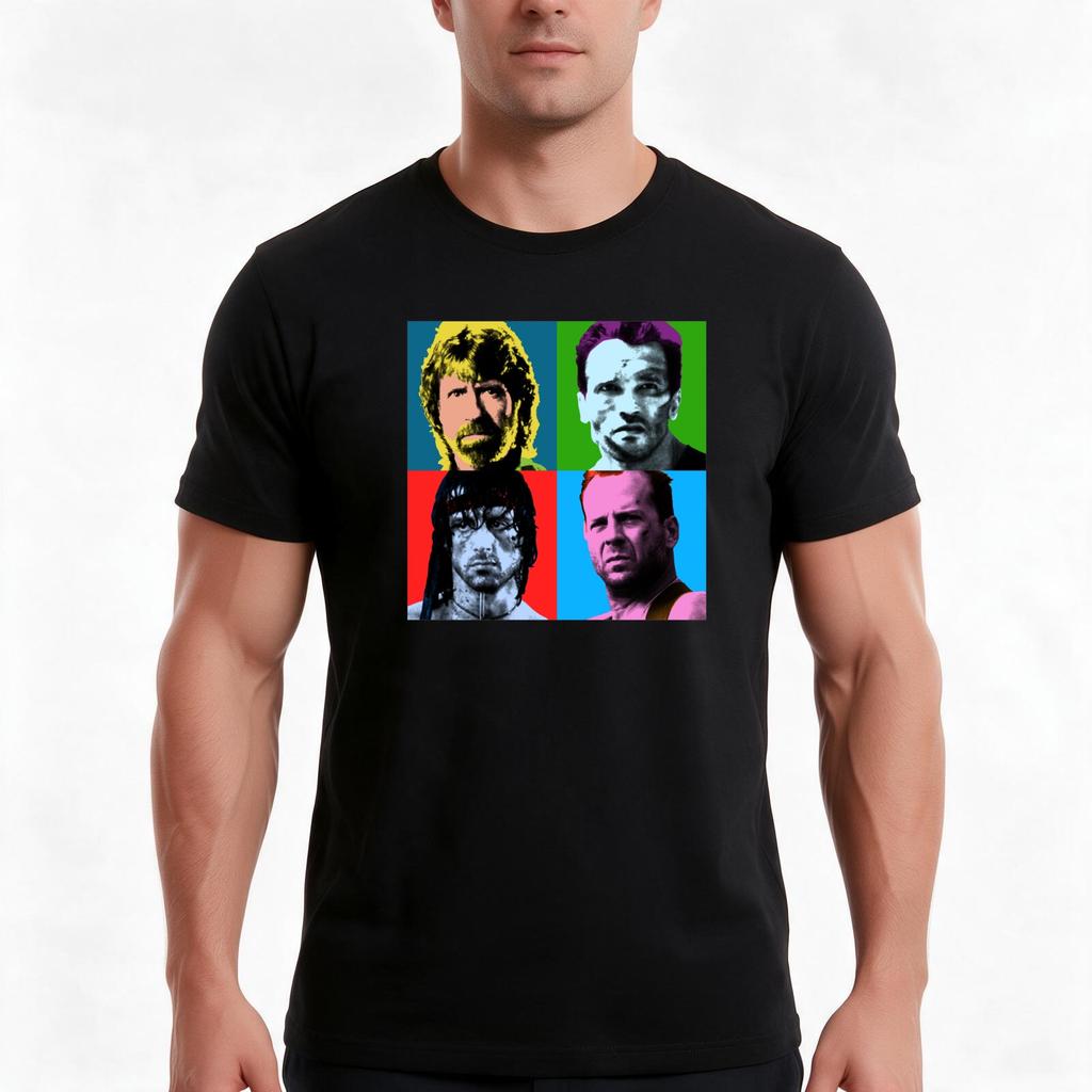 Last Action Heroes s Movies TShirt Summer Casual Cotton Tee Oversized Streetwear Tops Vintage Graphic Print Cotton