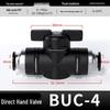 Pneumatic Hand Valve Set with Quick-Plug Connectors BUC 4/6/8/10mm