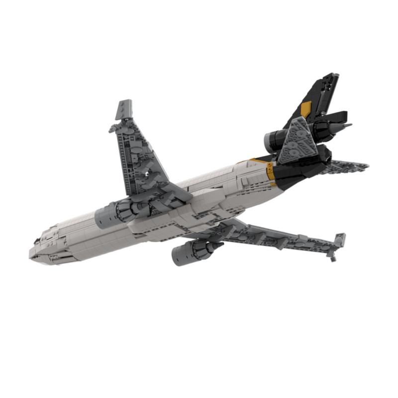 1840pcs MOC-230697 MOC Aviation Series UPS MD-11 Airplane Model DIY Building Block Modular Technology Toys Aerospace Fans Gifts