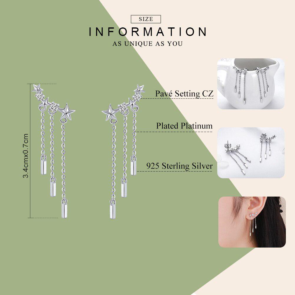 Женские сережки BAMOER из стерлингового серебра 925 пробы