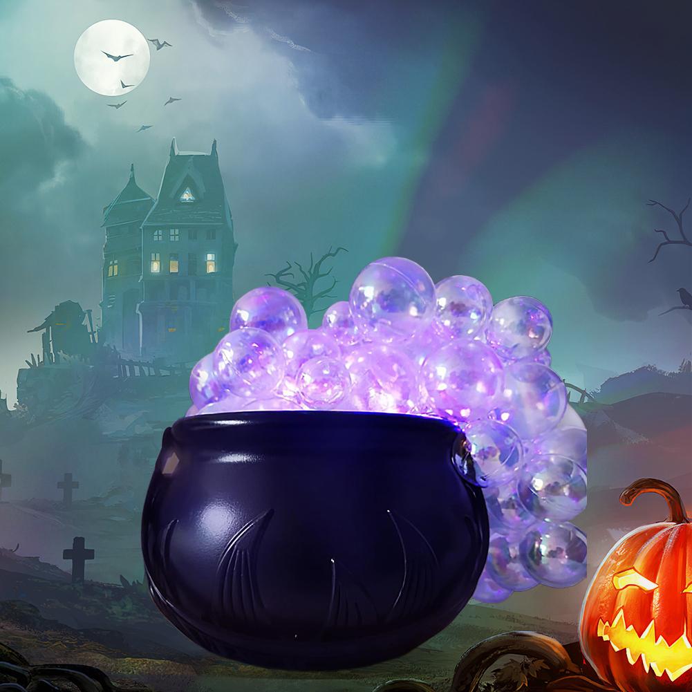 5-1sets Halloween Bubbling Cauldron Set Witch Pot Plastic Bowl for Home Kitchen Room Party Table Halloween Party Decorations