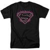 26 Fuchsia Flames Superman Logo T Shirt Licensed Comic Book Movie Tee Black Unisex T-Shirt